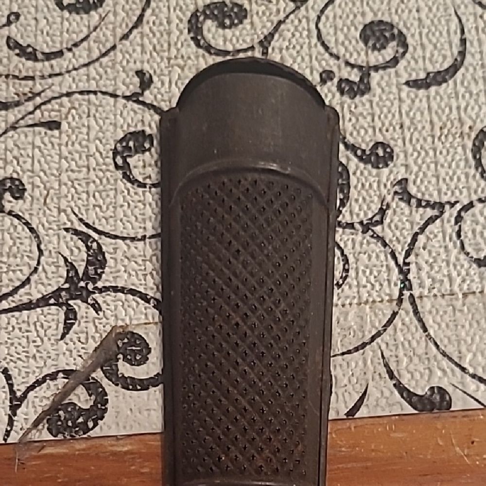 Antique Black Metal Nutmeg Grater